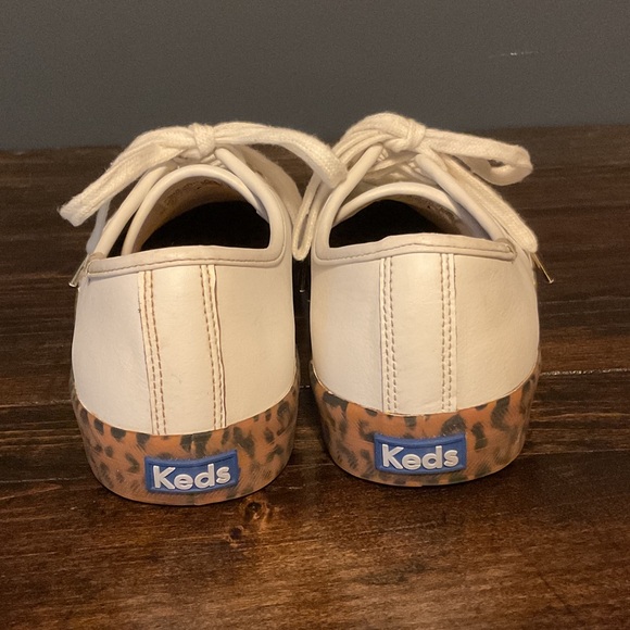 Leather Keds with Leopard Print Sole - Picture 3 of 8